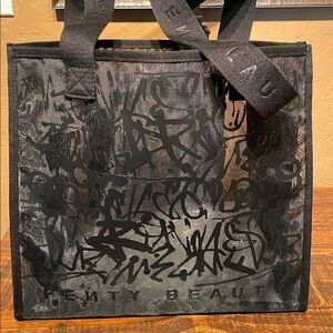 Fenty Beauty NEW Mesh Graffiti Black Tote